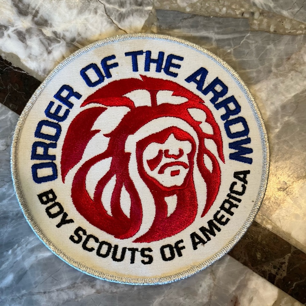 1960s ORDER OF THE ARROW BOY SCOUTS OF AMERICA  6" CLOTH BACK SMY JACKET PATCH